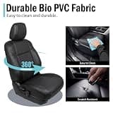 Clazzio Double Cab Manual Driver Black PVC Seat Covers for 3rd Gen Tacoma