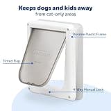 PetSafe Manual Interior Cat Door with 4-Way Locking for Hollow Wood Doors
