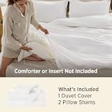 Bedsure Prewashed Microfiber Oversized King Duvet Cover Set, 120" x 98"