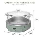 MAGNIFIQUE 12-in-1 Non-Toxic Glass Air Fryer and Multi Cooker Combo, 4.5-Quart Capacity