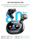 TOZO NC20 Pro High-Fidelity LDAC True Wireless Earbuds with Smart Touchscreen Case