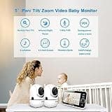 HelloBaby 5.0-Inch Dual Camera Video Baby Monitor with 30-Hour Battery Life