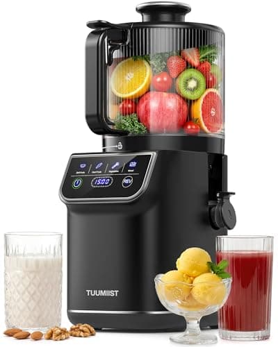 TUUMIIST 3-in-1 Cold Press Juicer Machine with 100oz Large Capacity and Wide Feed Chute