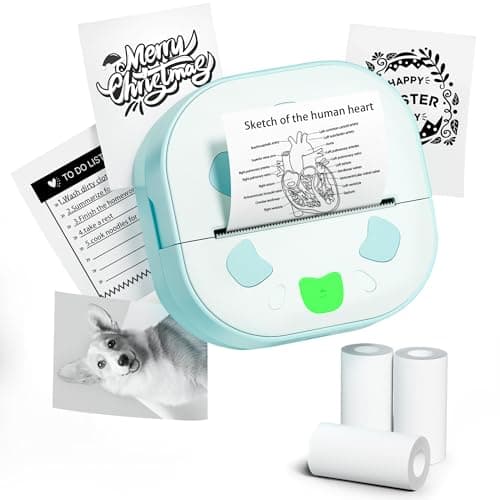 NDYIN D20 Ultra-Lightweight Bluetooth PrintPods Printer with Paper Rolls