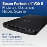 Epson Perfection V39 II Color Photo and Document Flatbed Scanner, 4800 dpi