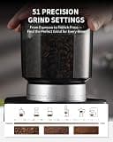 SHARDOR Conical Burr Precision Espresso Coffee Grinder with Digital Timer