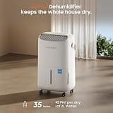 Home Energy Star Compressor Dehumidifier for Large Basements (45 Pint, 4500 Sq.Ft)