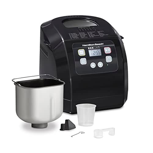 Hamilton Beach Automatic Bread Maker Machine with 12 Programmable Settings and Delay