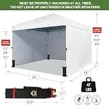 Crown Shades 10x10 Commercial Instant Canopy Pop Up Tent featuring CenterLok Setup