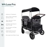 WonderFold W4 Luxe Pro Premium 4-Passenger All-Terrain Stroller Wagon Series