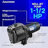 Aquastrong Shallow Well Jet & Centrifugal Pump, 1.5 HP, 4250 GPH, 115/230V