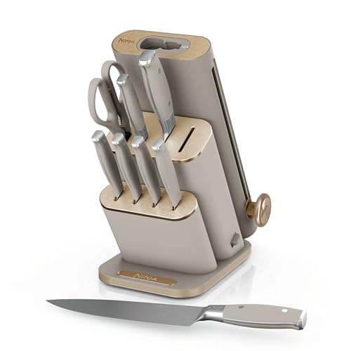 Ninja NeverDull 10-Piece Premium German Steel Knife Block Set with Stone Finish
