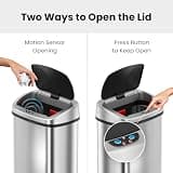 iTouchless 24-Gallon Commercial-Grade Touchless Sensor Kitchen Trash Can