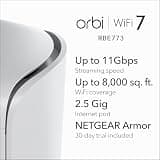 NETGEAR Orbi 770 Series Tri-Band BE11000 WiFi 7 Mesh System (RBE773)