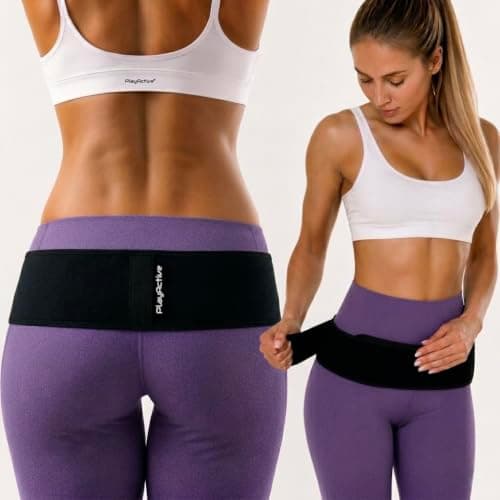 PlayActive Sacroiliac SI Joint Hip Belt with Non-Slip Smart Tab Closures