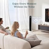LEVOIT Bladeless Bedroom Tower Fan with Sleep Mode and 90-Degree Oscillation