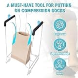 Zipcase Stocking Donner Aid Tool with Smooth Vinyl Coating for Medium Calves