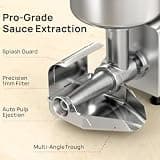 ARINOO 450W Commercial Electric Tomato Strainer with Dual-Channel Auto-Separation