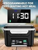 EAST OAK Cordless Electric Heated Lunch Box with Exact-Time Scheduling