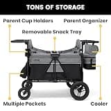 Delta Children Jeep Wrangler Deluxe Convertible 4-Seater Stroller Wagon Series
