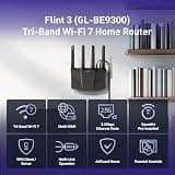 GL.iNet Flint 3 GL-BE9300 Tri-Band WiFi 7 Router Featuring Five 2.5G Ethernet Ports