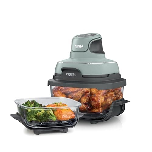 Ninja Crispi 4-in-1 Compact Glass Air Fryer with 4QT and 6-Cup Baskets