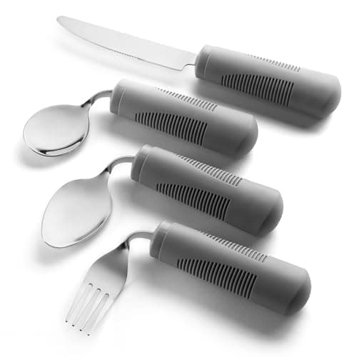 Special Supplies 4-Piece Weighted Adaptive Kitchen Utensil Set in Grey