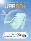 IUGA Women's UPF 50+ Long Sleeve Rash Guard Workout Swim Shirt with Pockets