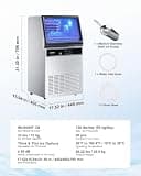 VEVOR 120lb Commercial Ice Maker Machine with 48-Hour Programmable Timer