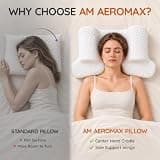 AM AEROMAX Contoured Memory Foam Back Sleep Training Beauty Sleep Pillow
