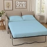 Sleeper Sofa Bed Sheet 4-Piece Set, 100% Cotton, 400 Thread Count, Queen