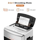Bonsaii 120-Sheet Autofeed Heavy Duty Micro-Cut Shredder for Home Office