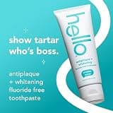 Hello Antiplaque & Whitening Fluoride-Free Toothpaste, Peppermint, 5 oz (3-Pack)