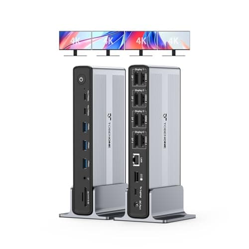 TobenONE DisplayLink 20-in-1 Quad 4K Docking Station