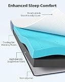PERLECARE 3-Inch Dual-Layer Firm Gel & Bamboo Charcoal Mattress Topper