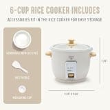 GreenLife 3-Cup Rice Cooker with Removable PFAS-Free Ceramic Nonstick Inner Pot