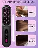 KNISUZ Go Brush Pro Ultra Light Cordless Hair Straightener Brush Pink