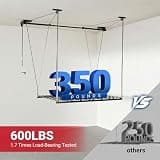 FLEXIMOUNTS GL1 Overhead Garage Lifting Storage Rack, 4x4 FT Manual Crank Lift System