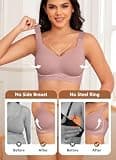 Xcutting Wireless Jelly Bra with W-Gel Support and Secure U-Back Design