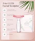 Dopsikn 7-Color Galvanic Red Light Therapy Facial Massager Tool with Gentle Thermals