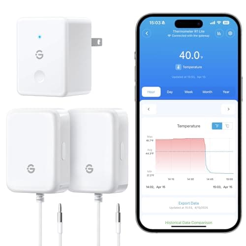 GoveeLife WiFi Refrigerator Thermometer 2-Pack Kit with Smart Hub Gateway