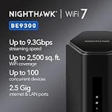 NETGEAR Nighthawk BE9300 Tri-Band WiFi 7 Router Featuring 9.3 Gbps Speeds
