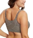 DotVol Full Figure Front-Closure Posture Bra with X-Shaped Back Support Panel