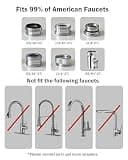 Frizzlife SS99 Stainless Steel Faucet-Connected Countertop Water Filter