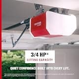 Craftsman 3/4 HP myQ Ultra-Quiet Smart Belt Drive Garage Door Opener System