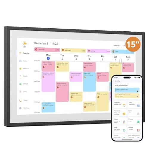 15.6-Inch Interactive Smart Family Hub and Electronic Wall Calendar Touchscreen