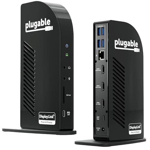 Plugable UD-ULTCDL 13-in-1 Triple Display USB-C Docking Station 100W PD