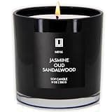 Lulu Candles Jasmine, Oud & Sandalwood Luxury Scented Soy Jar Candle, 9 Ounces