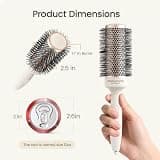 AIMIKE NaturaVol 1.7-Inch Medium Manual Round Blowout Brush with Ceramic Aluminum