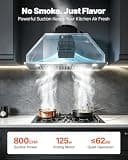 VEVOR 30-Inch Insert Range Hood with Push Button Control, 800 CFM, Stainless